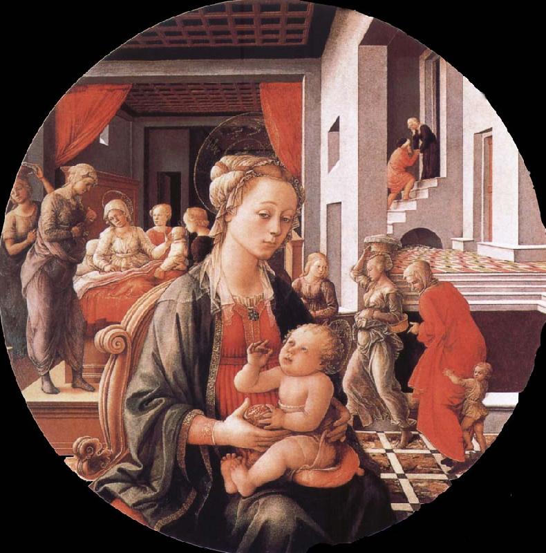 Filippino Lippi Virgin with the Child and Scenes from the Life of St Anne France oil painting art